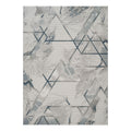 Geometric Effect Area Rug with 3D Texture - Gray