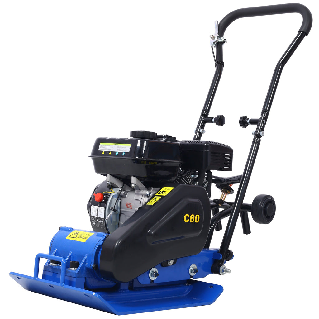 212cc Gas Vibration Plate Compactor with Built-in Wheel - Steel