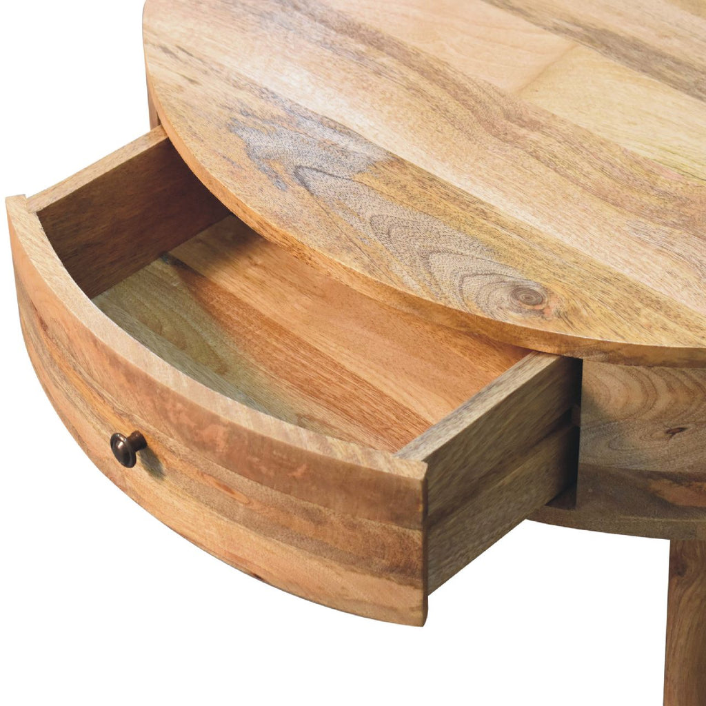 Solid Wood Odyssey Coffee Table with 2 Drawers - Oak Finish