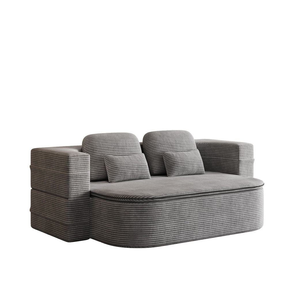 2 In 1 Foldable Sofa Bed with Multi Functional Blanket - Futon Sofa