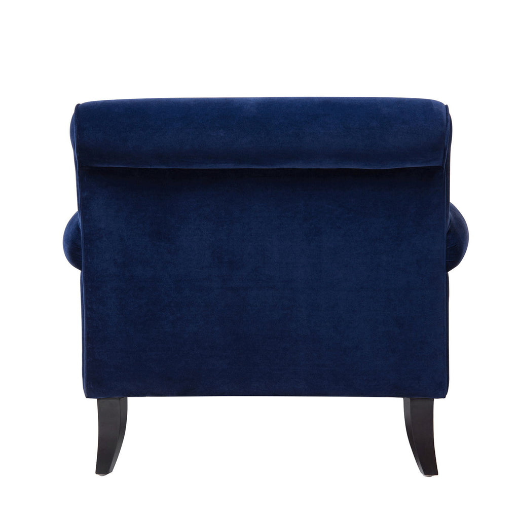 Accent Arm Chair with Casters – Solid Hardwood Frame - Blue or Beige