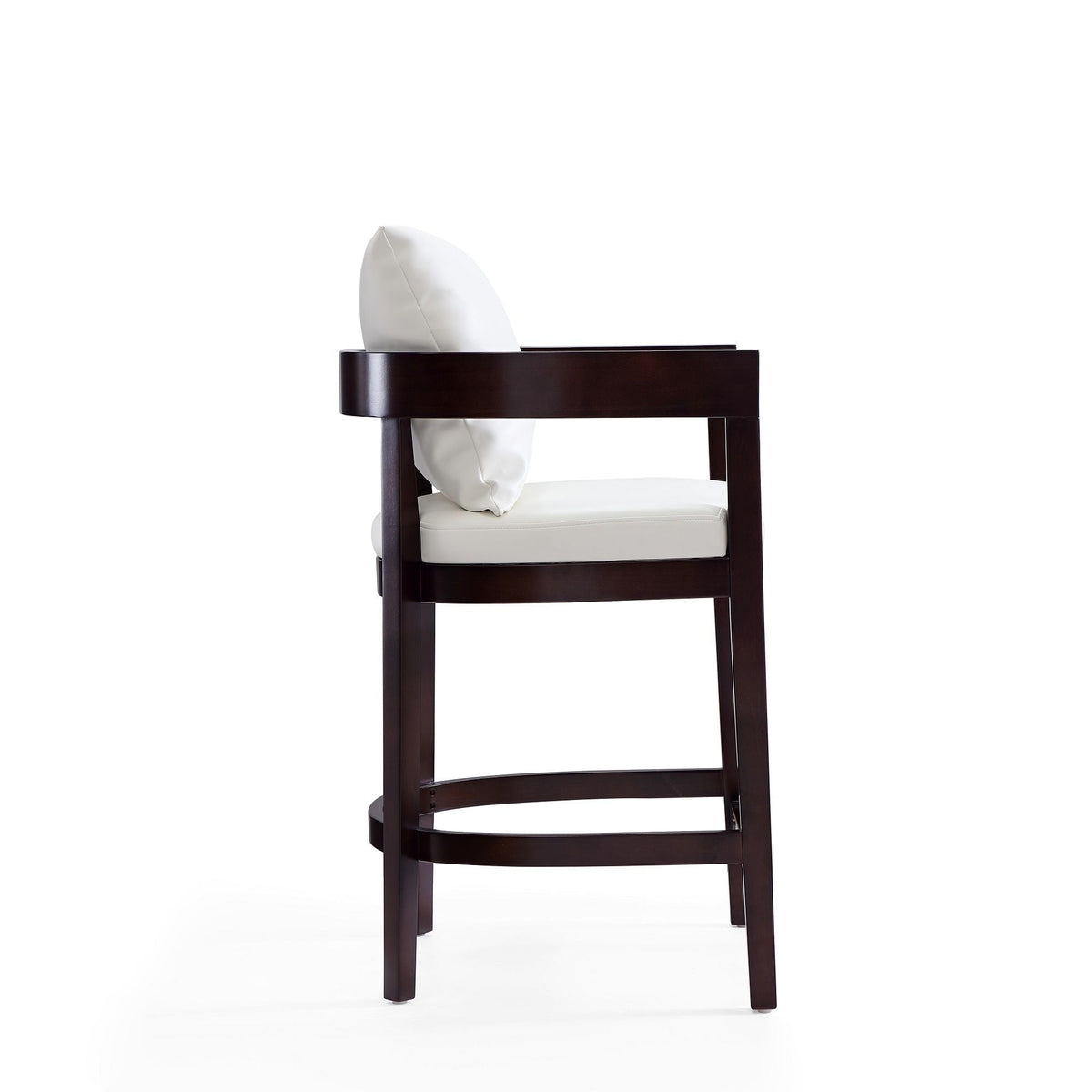 Mid-Century Modern Counter Stool with Upholstered Seat - Multiple Colors
