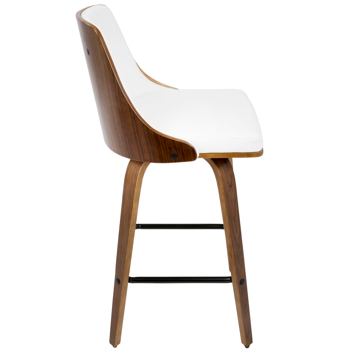 Mid Century Modern Counter Stool Set with Swivel - Multiple Colors