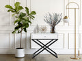 Koda End Side Table Nightstand with Drawer and Cross Base