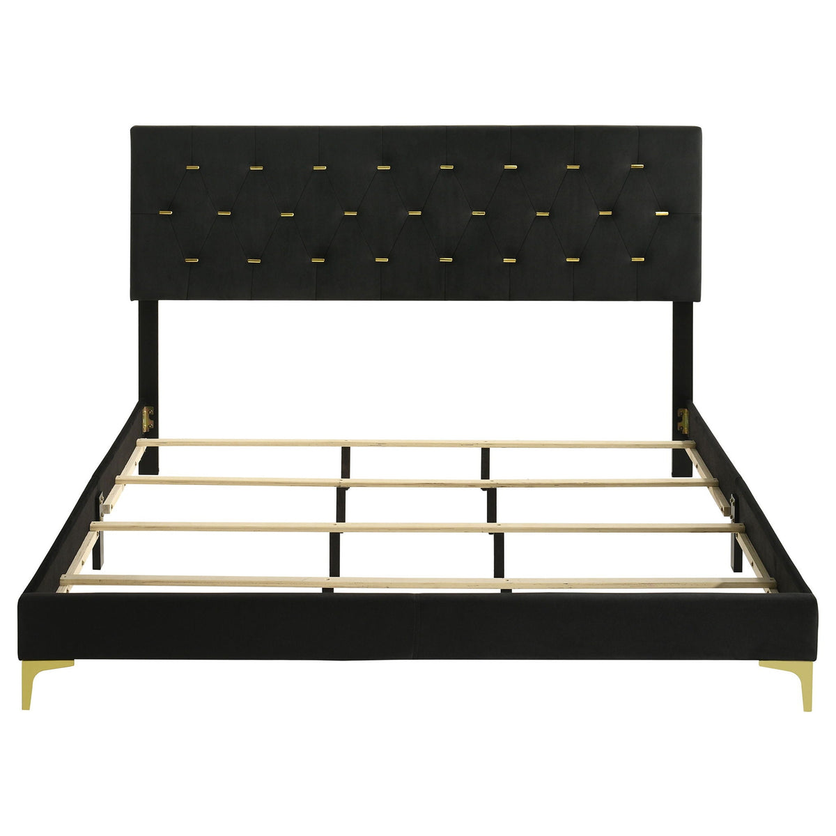Kendall Upholstered Eastern King Panel Bed Black