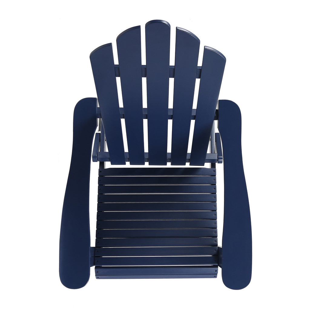 Hollywood Foldable Adirondack Chair with Foldable Design - Blue or Dark Grey