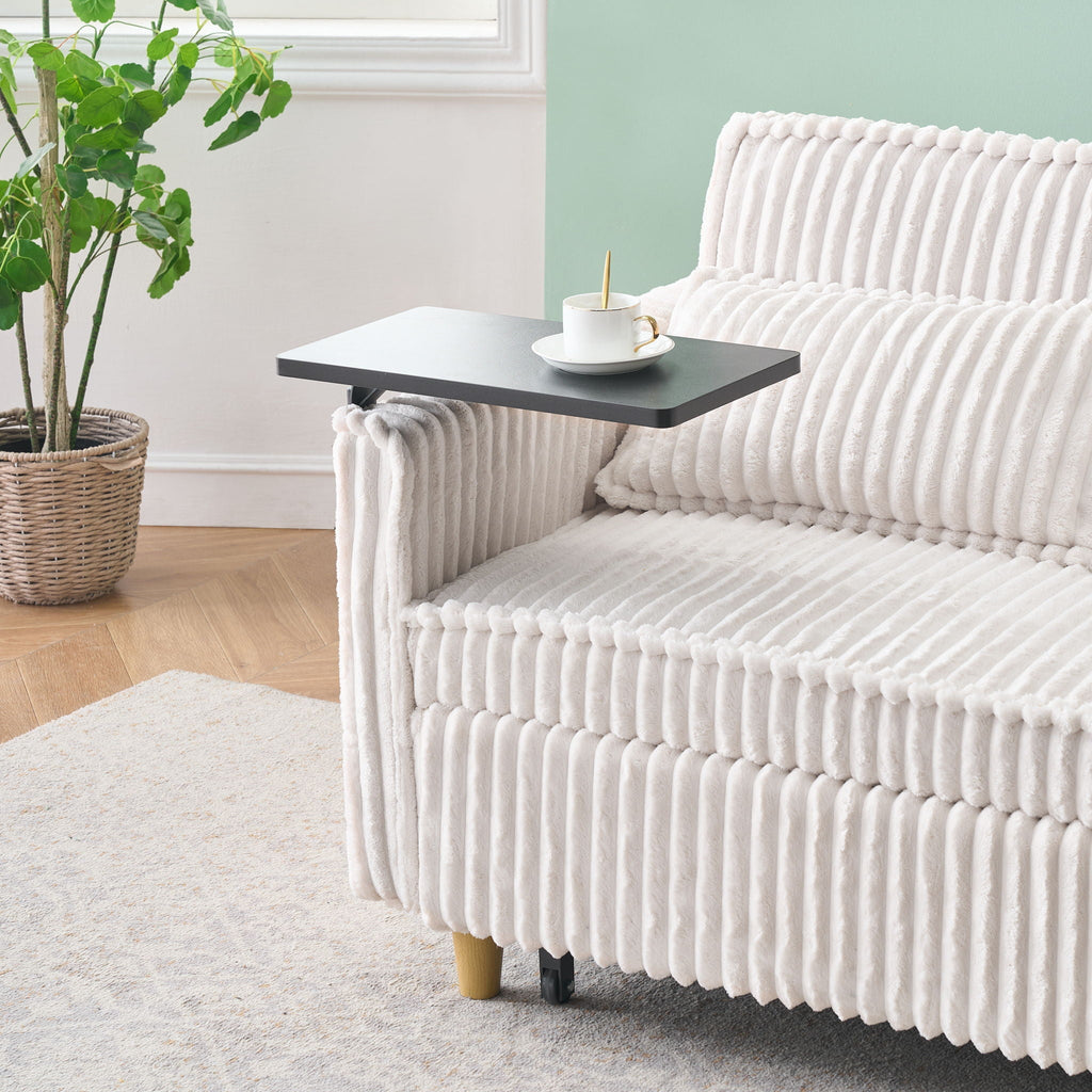 Pull Out Sofa With Movable Tabletop and USB Ports - Multiple Colors