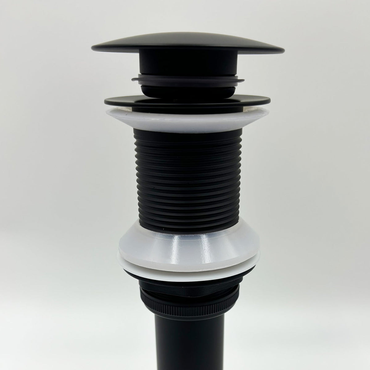 Bathroom Sink Drain Without Overflow with Pop Up Stopper - Matte Black or Gunmetal
