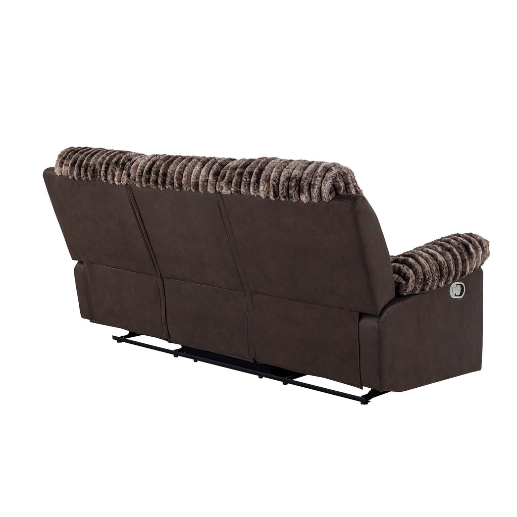 Manual Reclining Loveseat with Console - Dark Brown or Gray