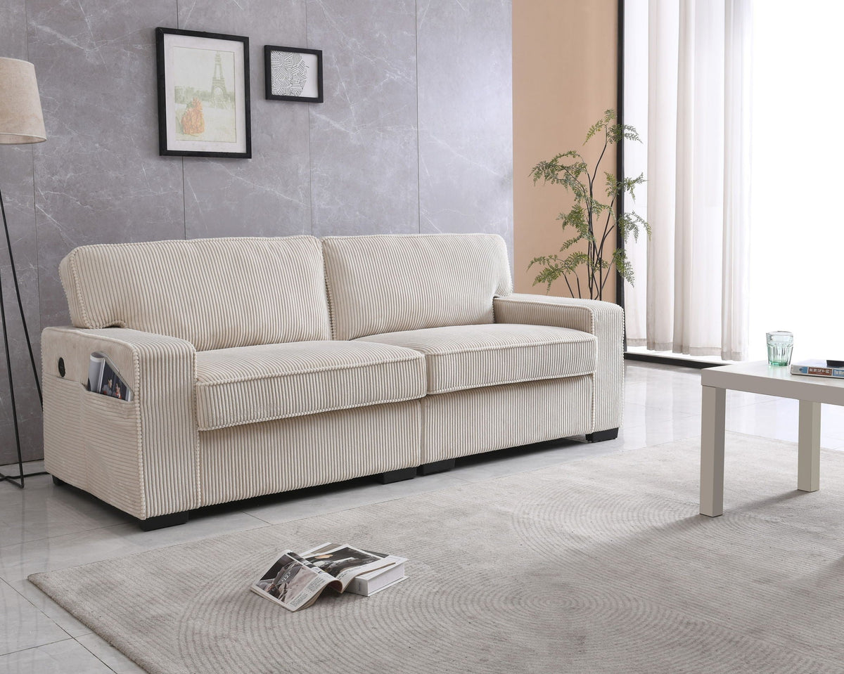 Exceptional Comfort Loveseat with Adjustable Headrests - Beige or Dark Gray