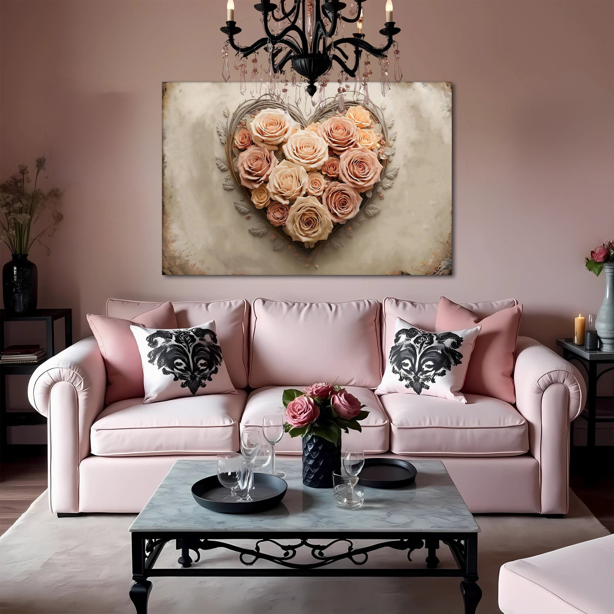 Floral Heart Wall Art III