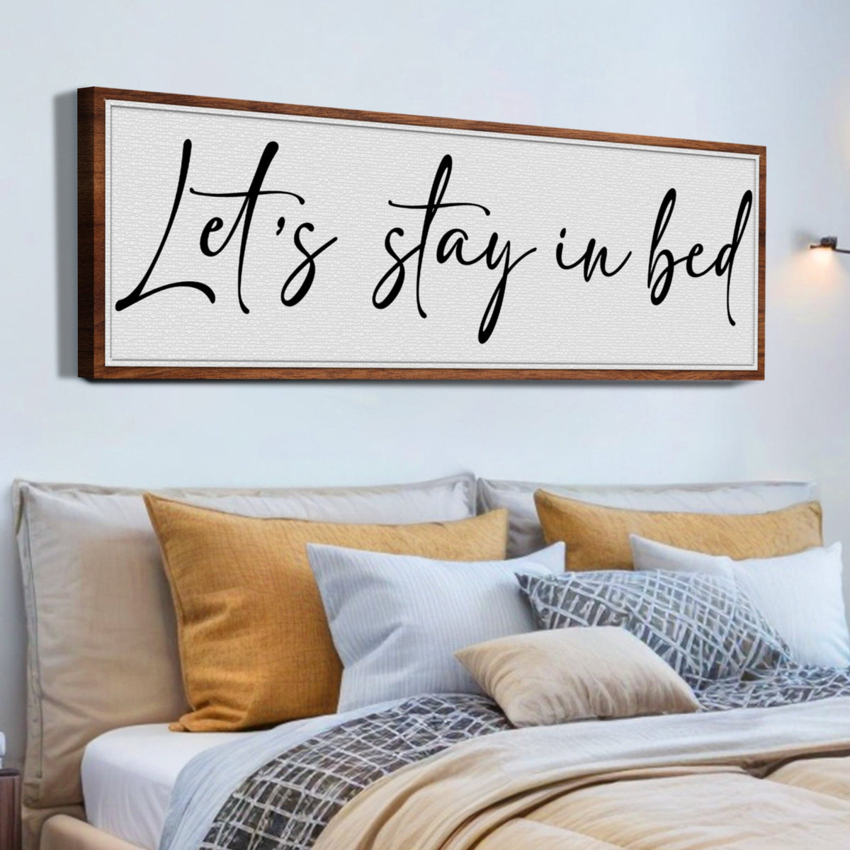 Let's Stay in Bed Bedroom Sign II