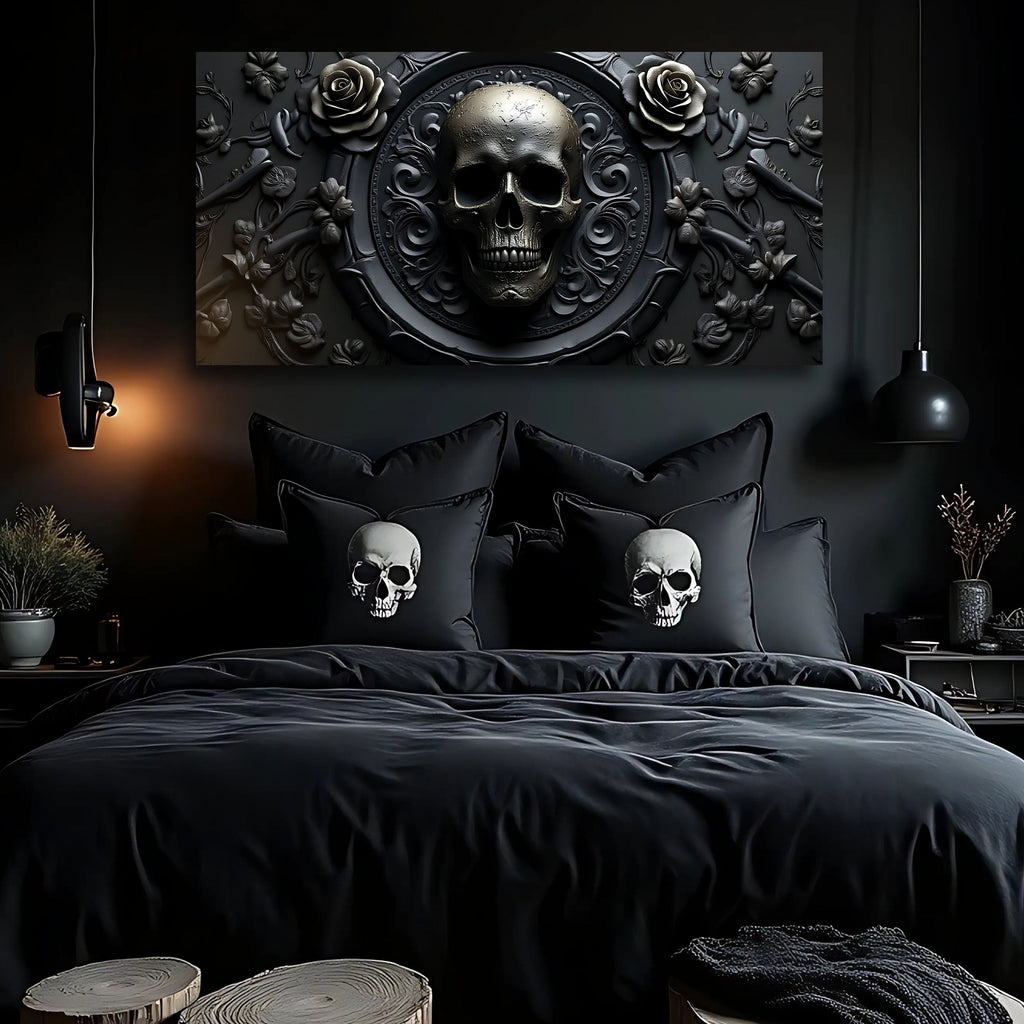 Rose and Skull Wall Art VI