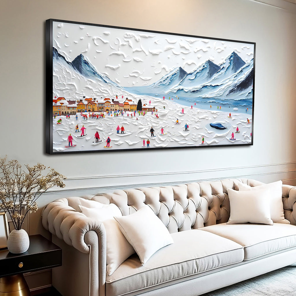 Snow Mountain Abstract Wall Art II