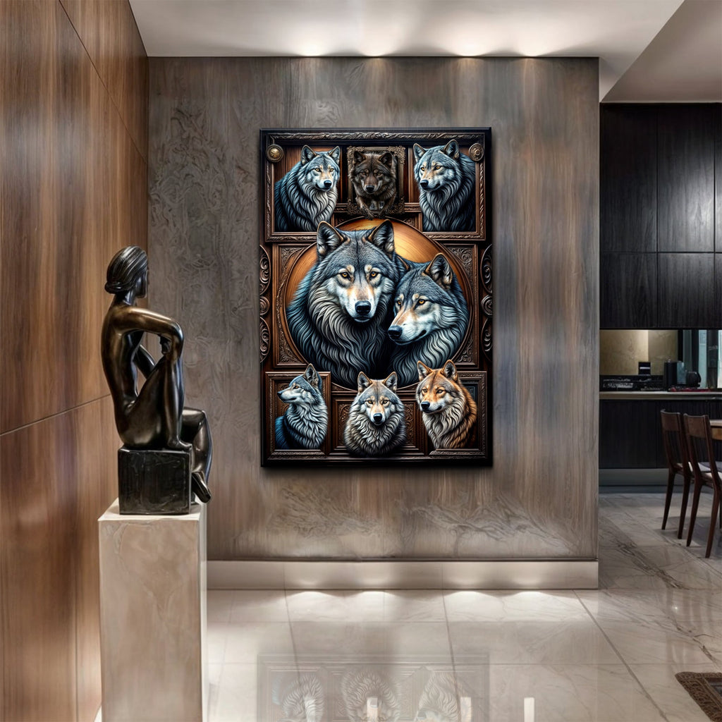 Wolf Collage Wall Art III