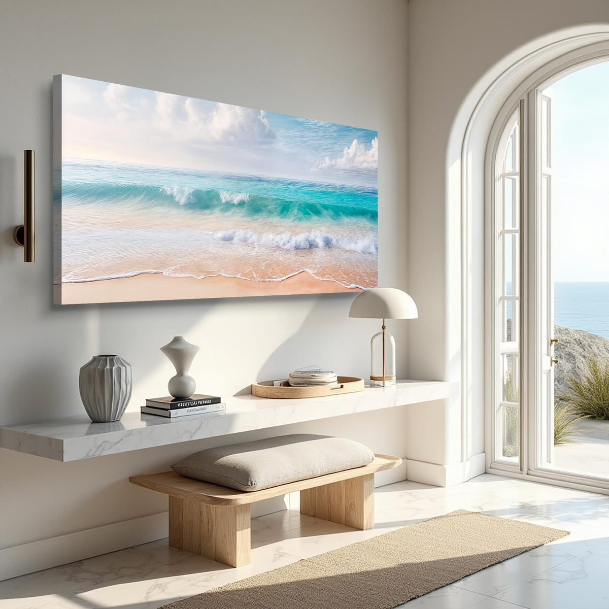 Serene Ocean Wave Coastal Wall Art XII