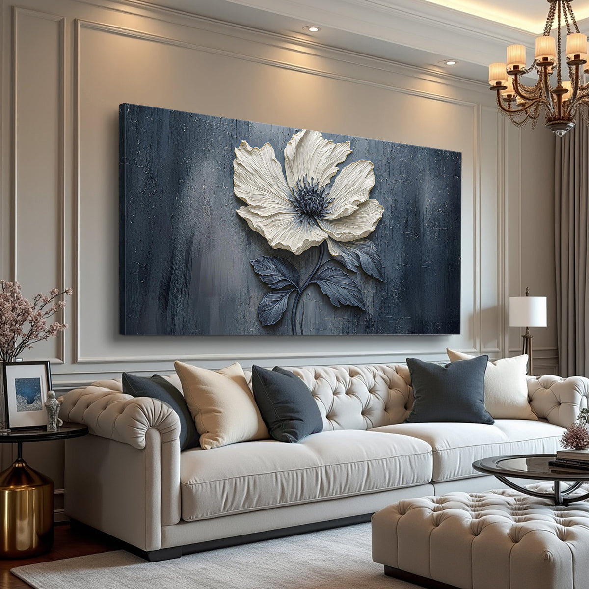 Floral Clay Relief Wall Art