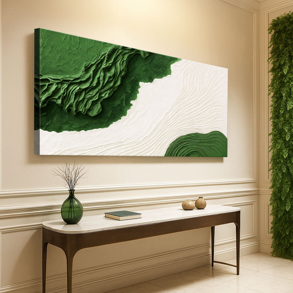 Green Rivers Abstract Wall Art IX