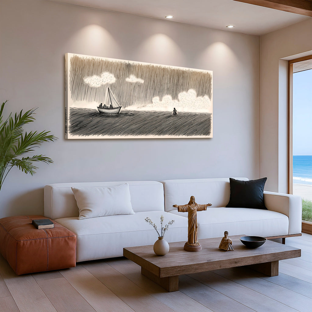 Jesus Walking On Water Faith Wall Art V