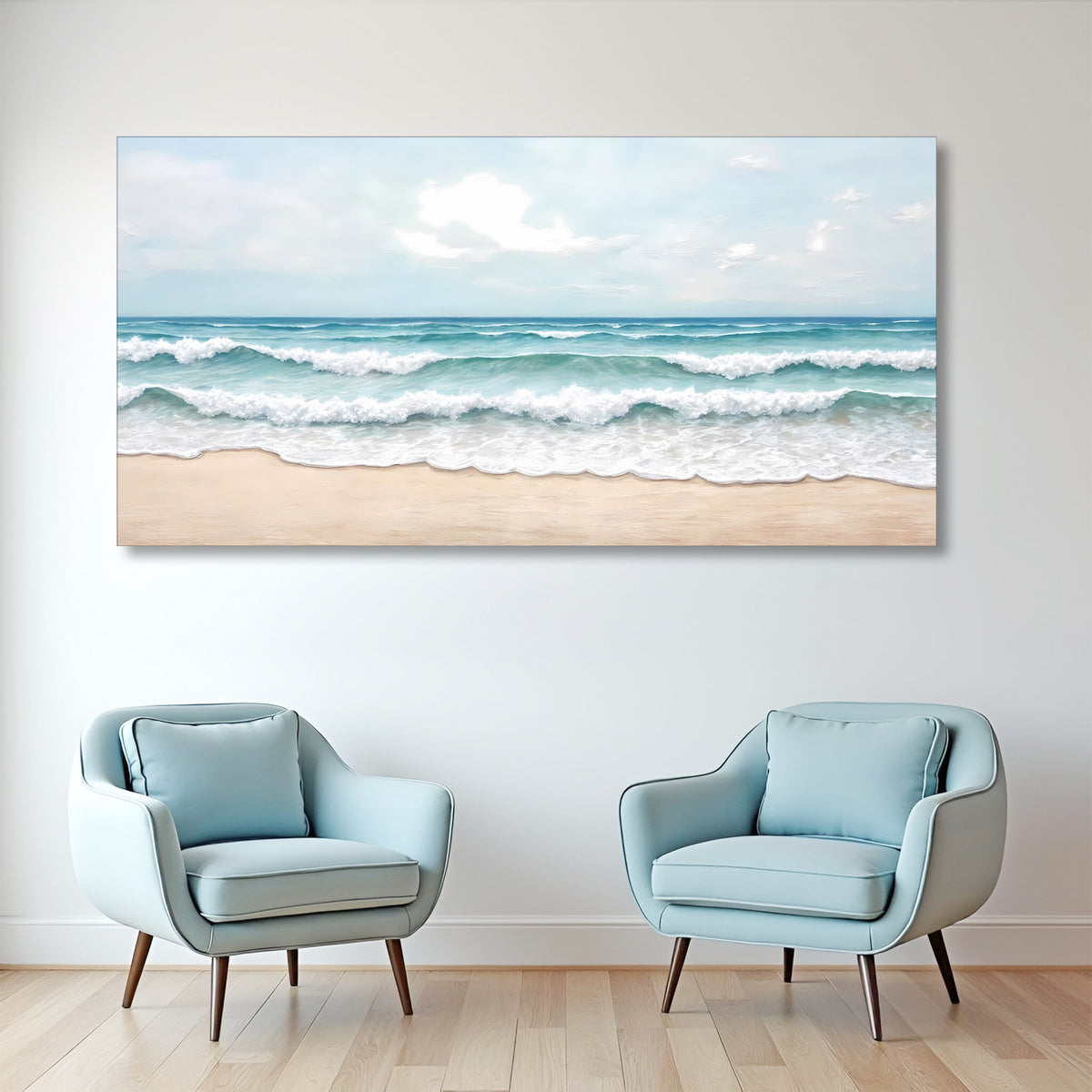 Serene Ocean Wave Coastal Wall Art