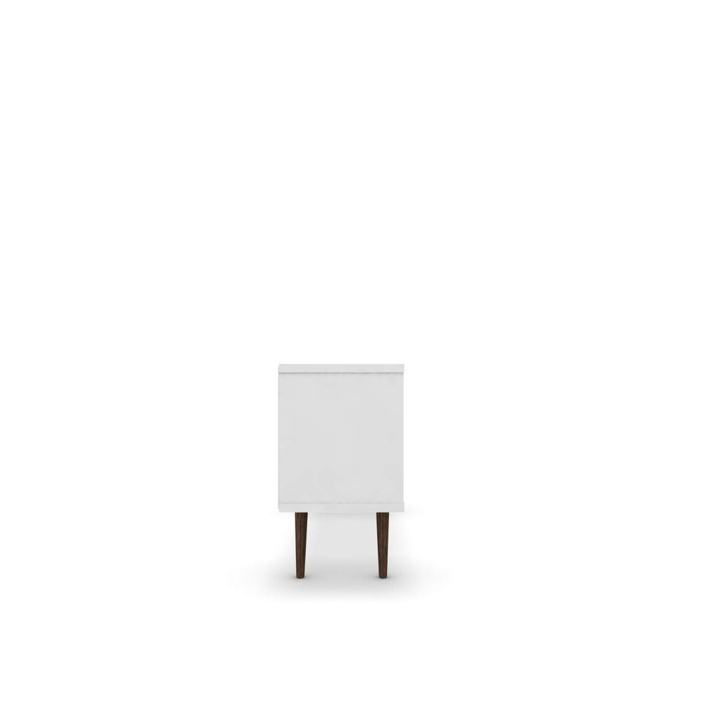 Smart Storage TV Stand with Solid Wood Legs - Multiple Colors
