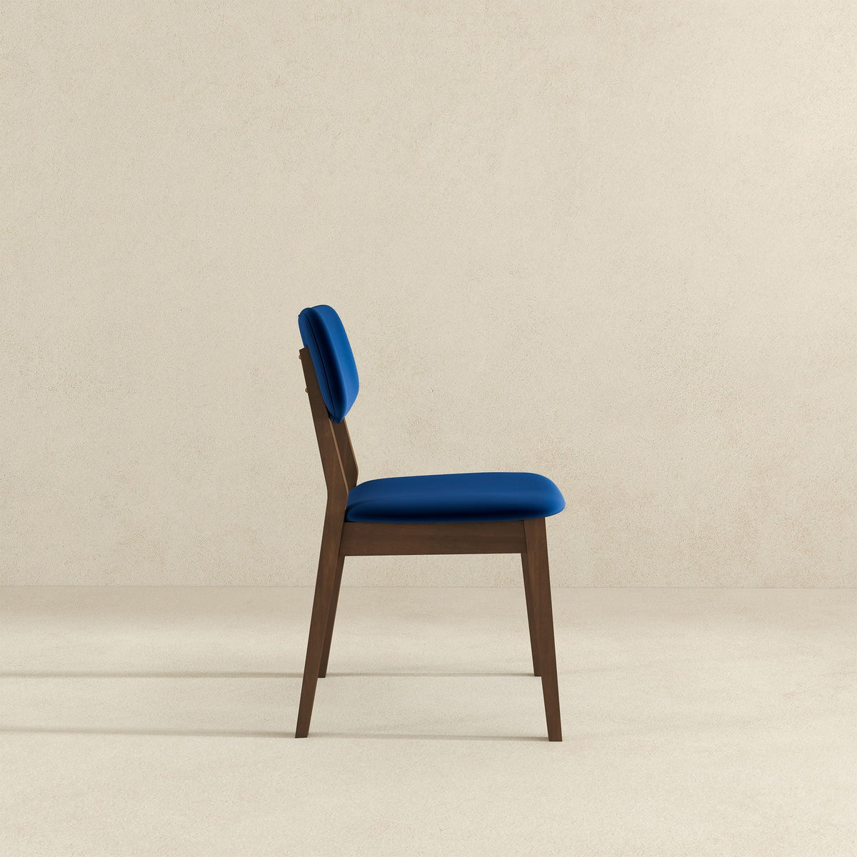 Solid Back Side Chair Set with Mid-Century Modern Design - Multiple Colors