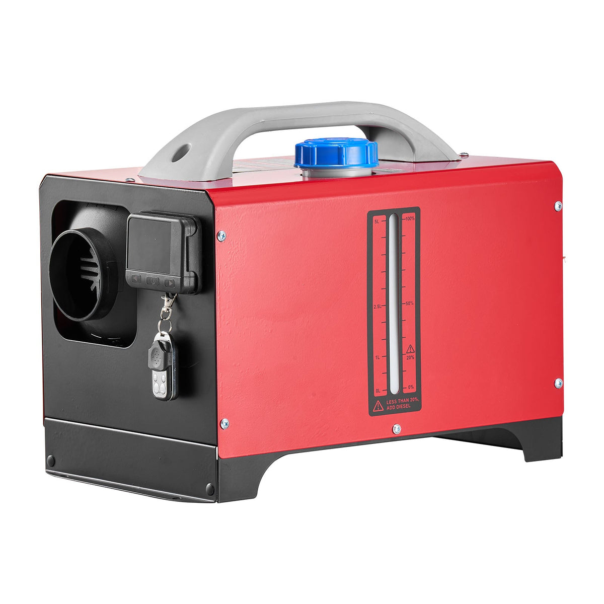 Diesel Air Heater 8kW with Dual Control - Red