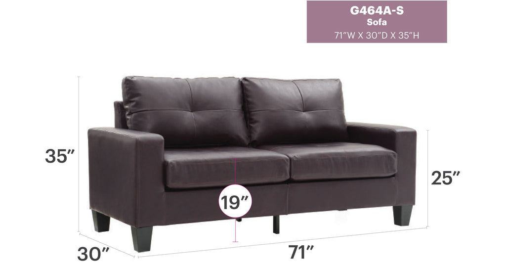 Modular Faux Leather Sofa with Modern Design - White, Black, Dark Brown, Red