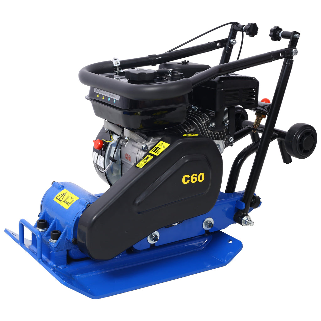 212cc Gas Vibration Plate Compactor with Built-in Wheel - Steel