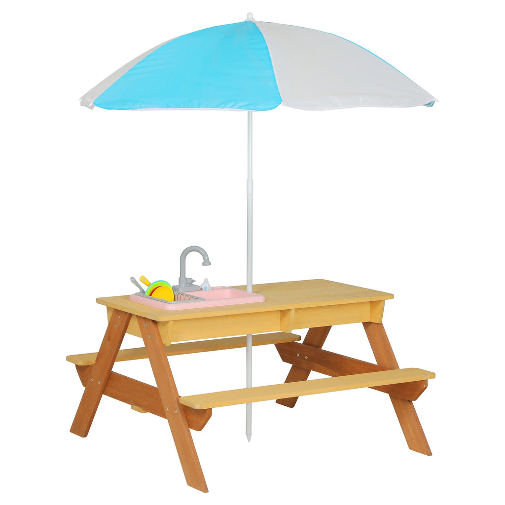 Kids Picnic Table with Sand and Water Table Conversion - Cedar Outdoor Table