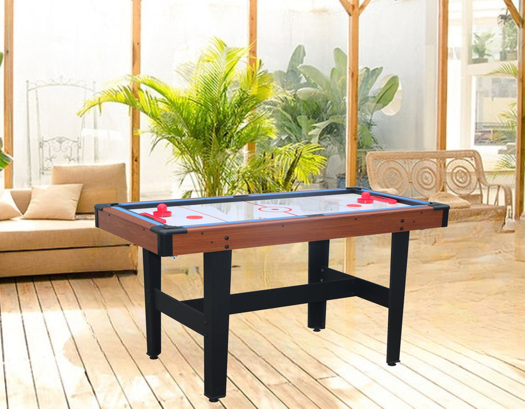 48-Inch Combo Game Table Set with Pool, Table Tennis & Glide Hockey - Brown & Blue