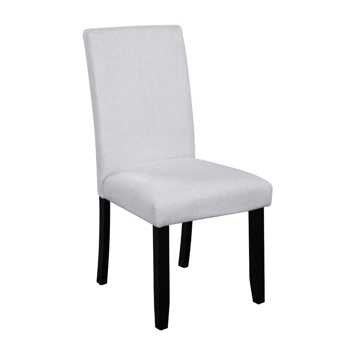 5 Piece Round Dining Table Set with Upholstered Chairs - Black or White