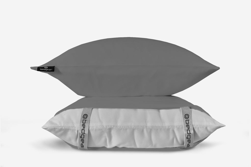 Dri-Tec Queen Pillowcase Set with Moisture Wicking - Grey