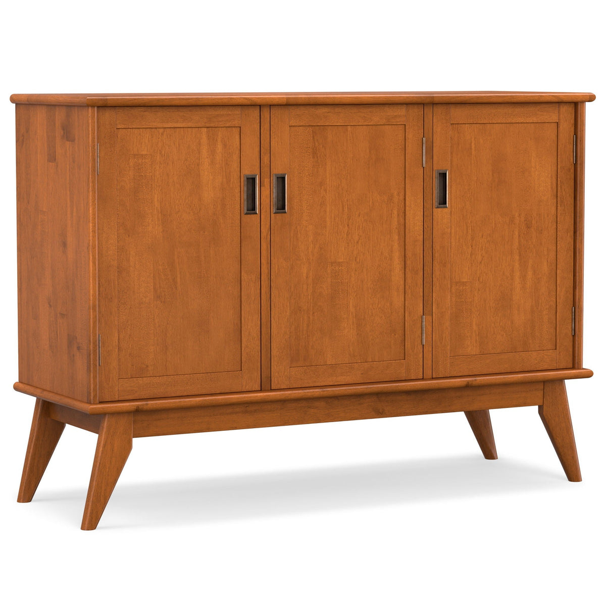 Brown 3 Door Sideboard Buffet with Adjustable Shelves - Teak Finish