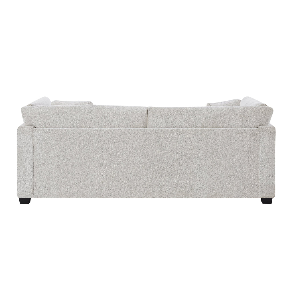 Beige Modern Flared Arms Sofa with High-Density Cushions - 83.5" Wide