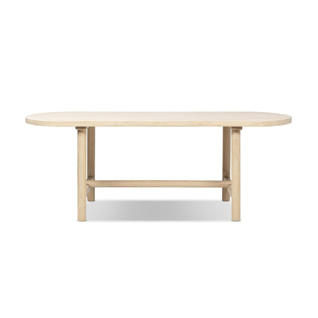 8-Seat Oval Dining Table with Reclaimed Pine - Natural