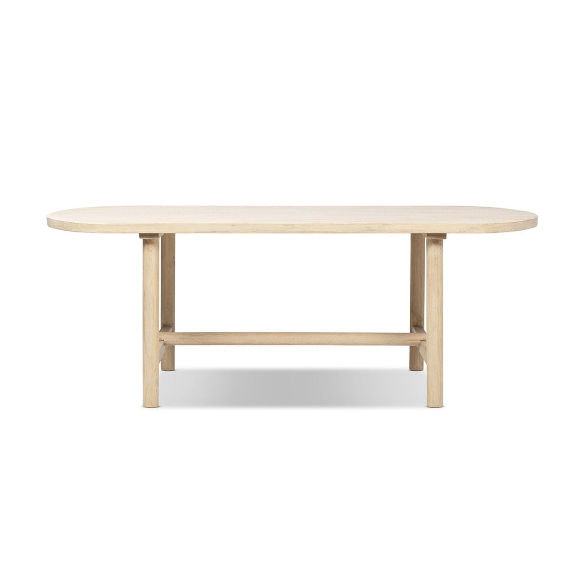 8-Seat Oval Dining Table with Reclaimed Pine - Natural