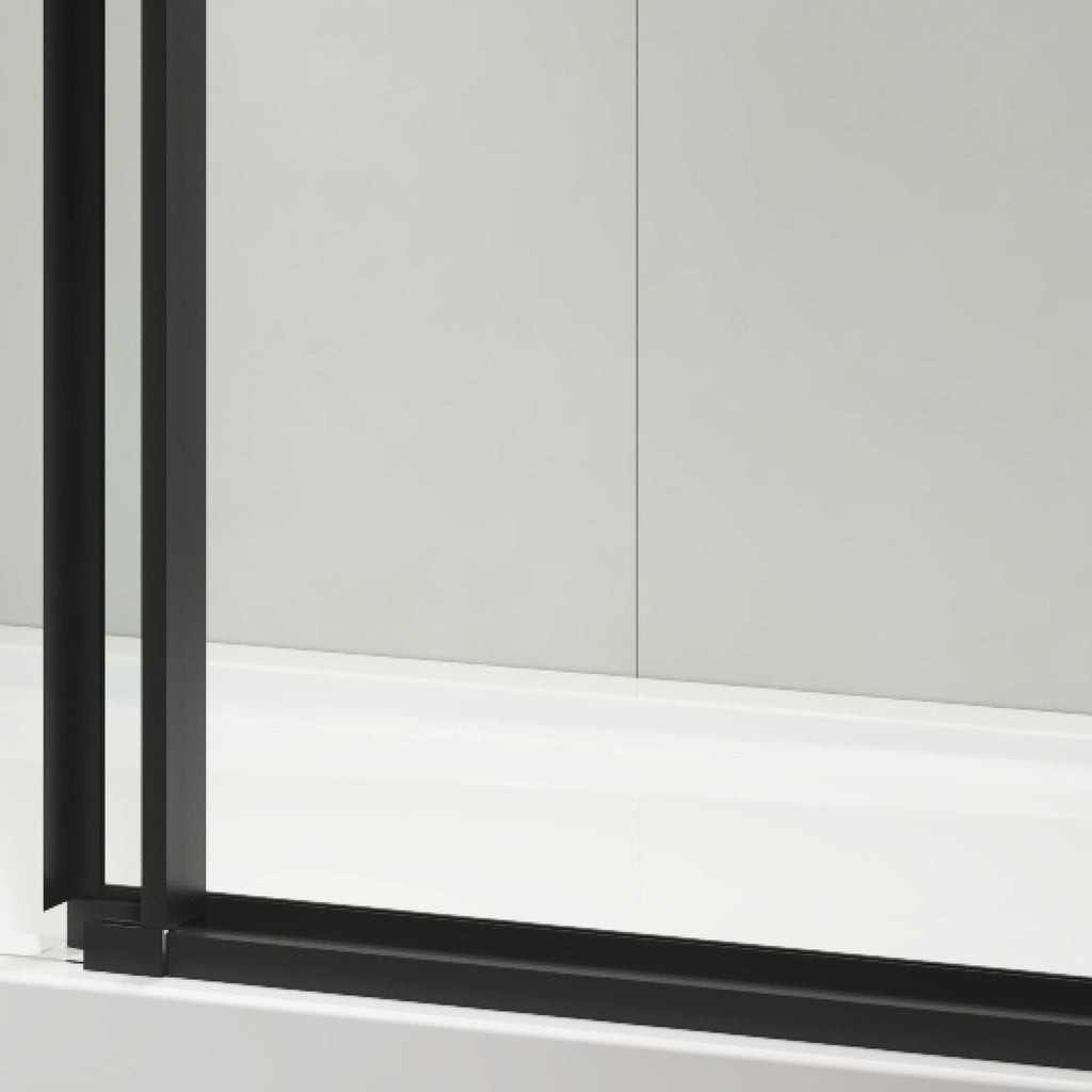 Sliding Frameless Shower Door with Matte Finish - 60" W x 76" H