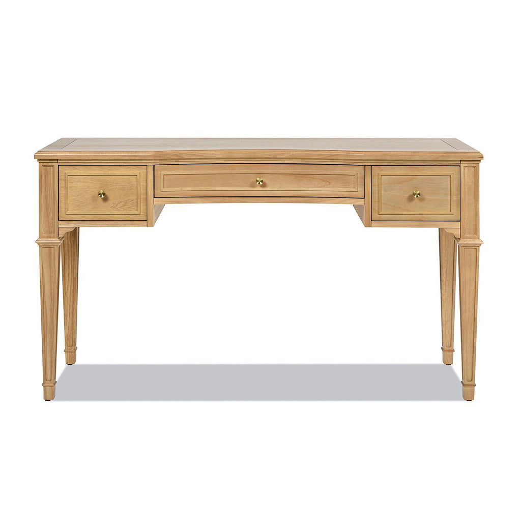 Dauphin 3 Drawer Executive Desk with Soft-Close Drawers - Light Brown or Gray