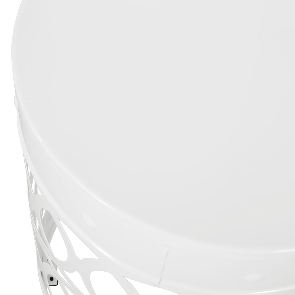 Outdoor Metal Large End Table with Modern Design - Multiple Colors
