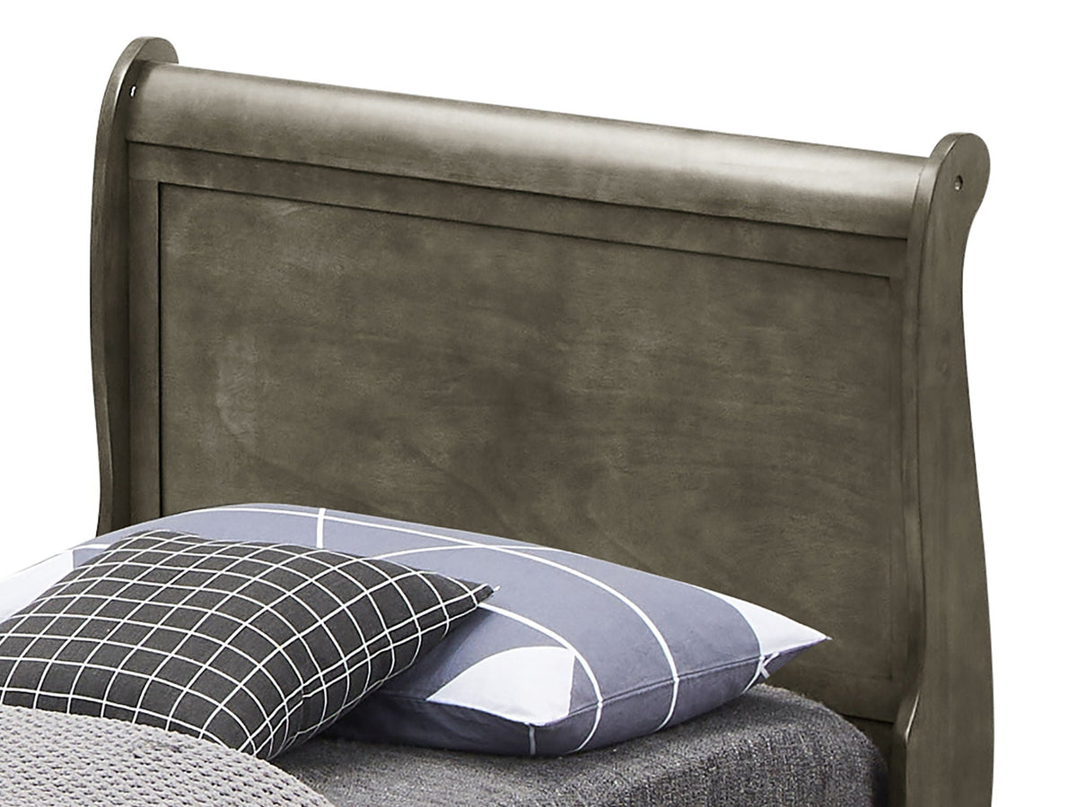 Upholstered Panel Sleigh Storage Bed with Dove Tail Drawers - Multiple Colors