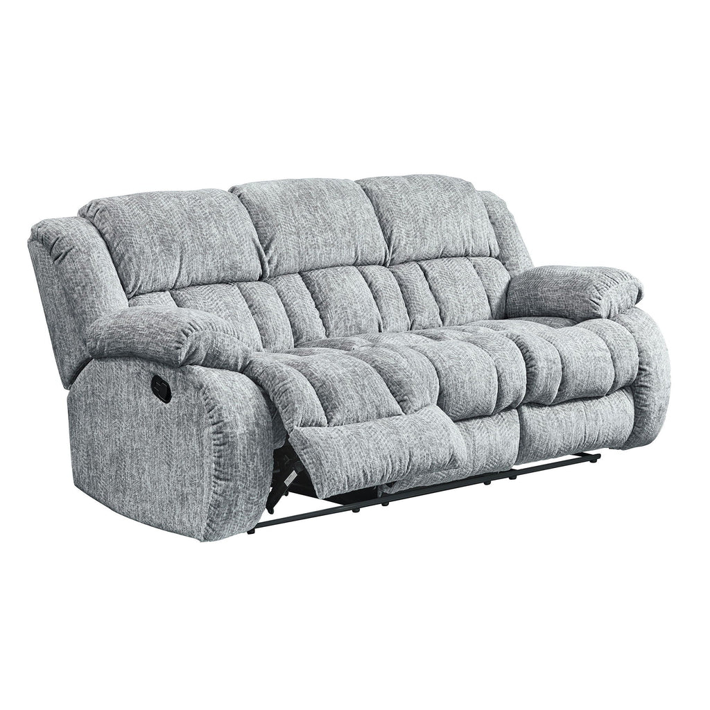 Gray Reclining Living Room Set with Manual Reclining Features - 3 Piece