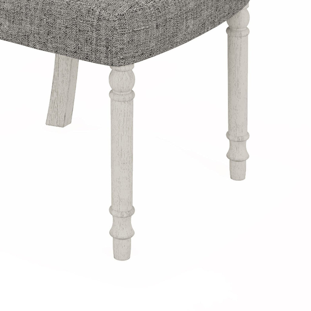 Round 5 Piece Dining Table Set with Pedestal Base - White And Gray