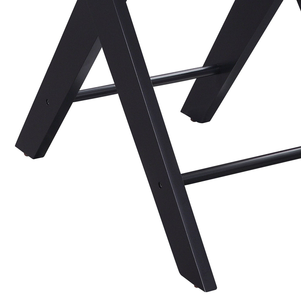 Modern Accent Table with USB Port and Drawer - White/Black