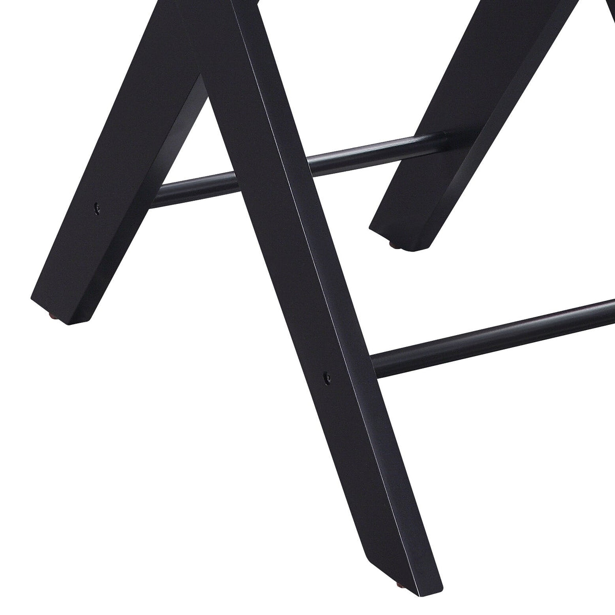 Modern Accent Table with USB Port and Drawer - White/Black