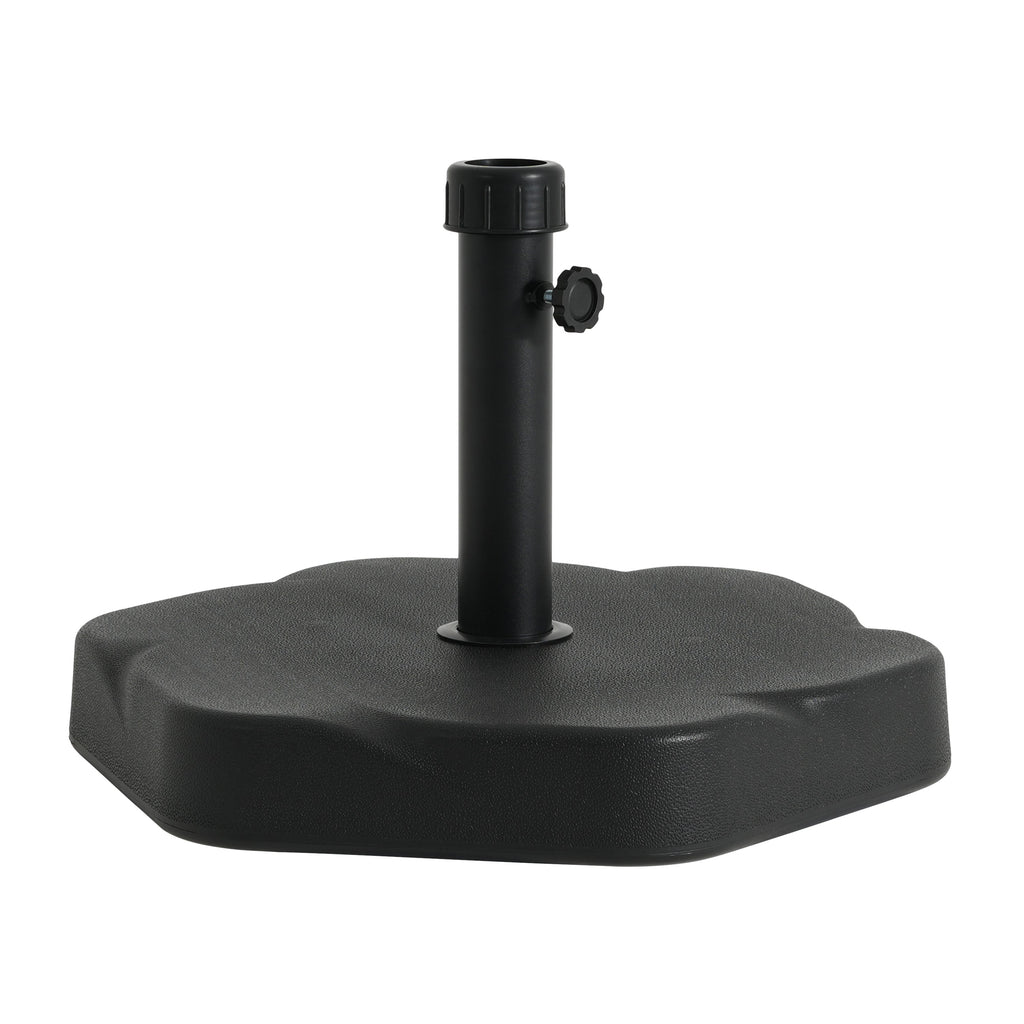 Hex Shape Outdoor 65-Pound Umbrella Base with Resin and Concrete - Outdoor