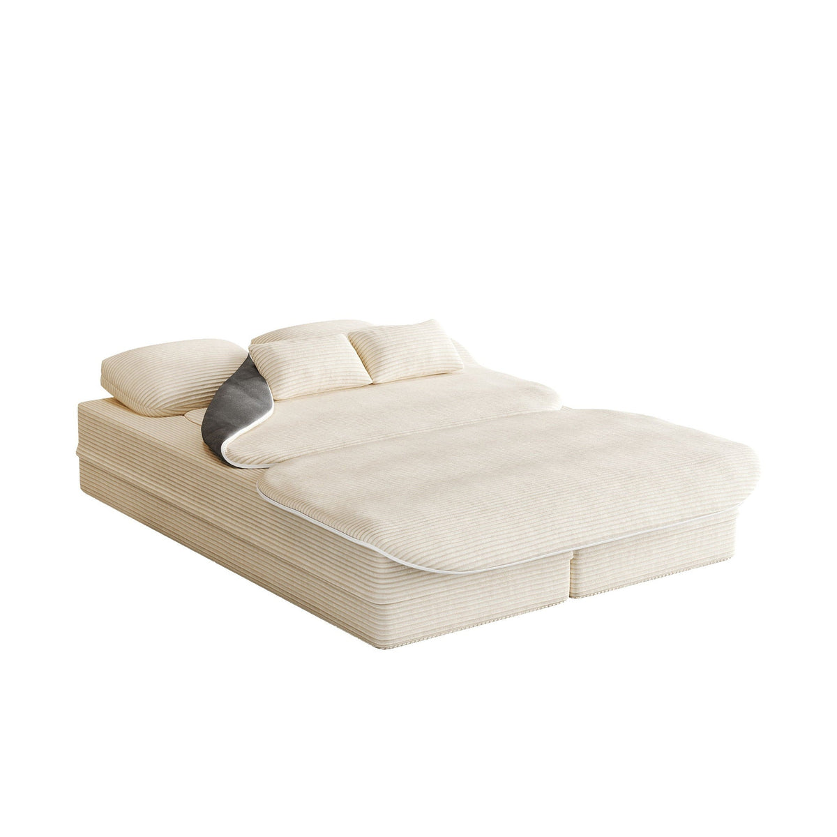 2 In 1 Foldable Sofa Bed with Multi Functional Blanket - Futon Sofa