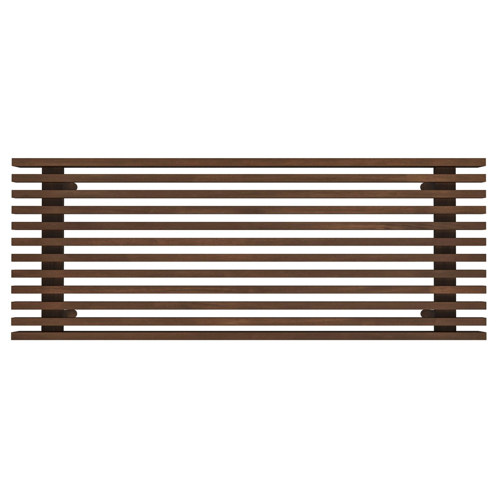 Dark Brown Wood Accent Bench with Solid Wood Frame - Mia
