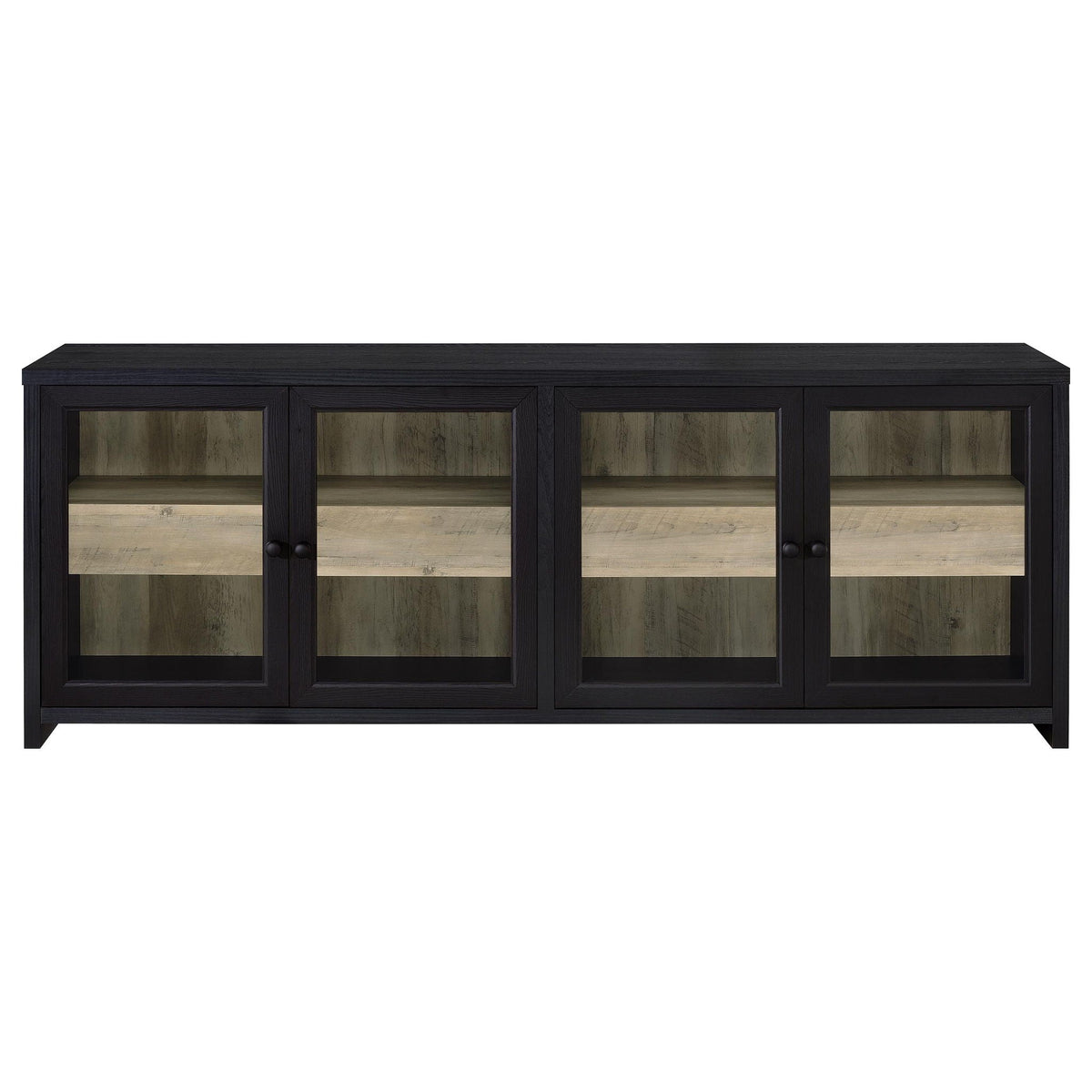 Denison 3-piece Entertainment Center 79-inch TV Stand Black