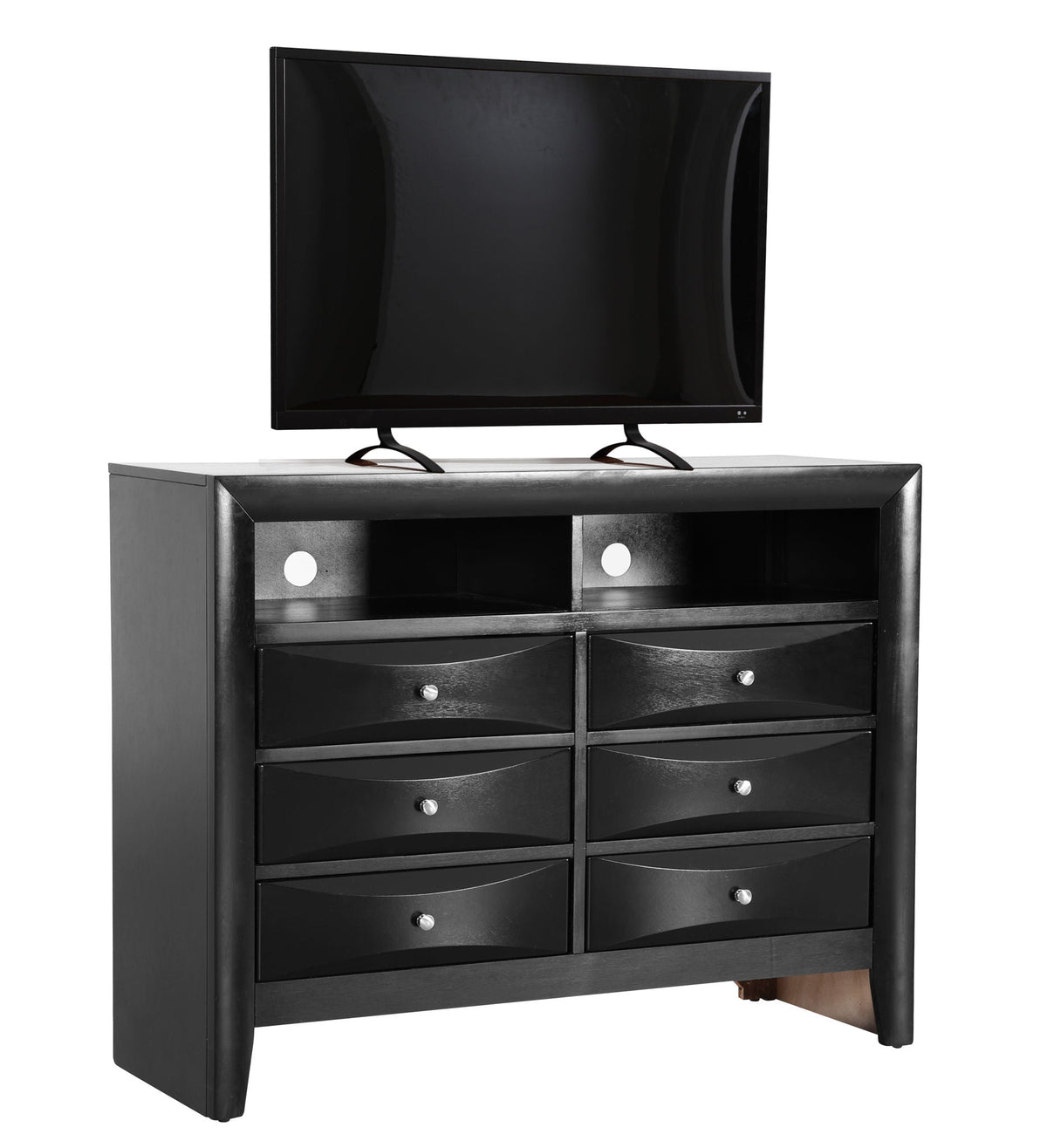 Media Chest with Modern Beveled Drawer Fronts - Multiple Colors